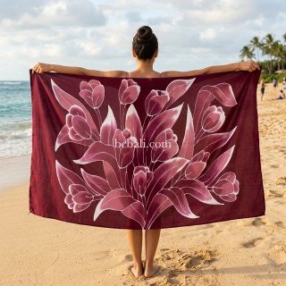 New Design Lava Lava Hand Painted by Balinese Artisans